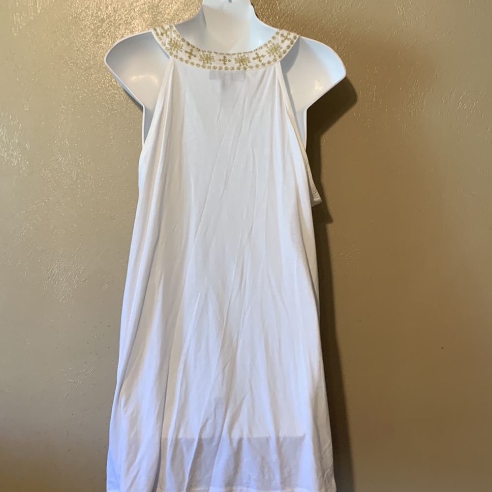 INC International Concepts 1X off white gold embroidered top NWT - Picture 2 of 4